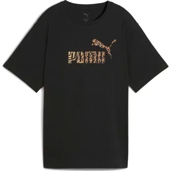 Dámské triko Puma ESSENTIALS GRPHIC ANIMAL RELXED TEE M Černá, Hnědá