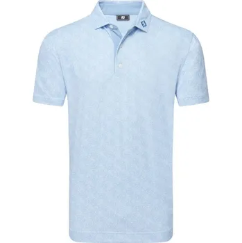 Pánské tričko FootJoy polo Speckle Print - světle modré: Pánské XXL