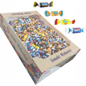 Bonbon TOFFEE Bonbóny 4 příchutě mini mix 2700g 2,7kg Wolność