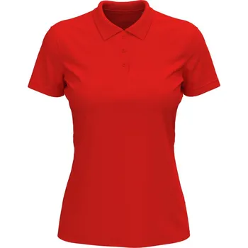 Pánská móda Stedman Polokošile Lux Polo Women pique, krátký rukáv, dámská COT05916005504-scarlet red XL Červená scarlet