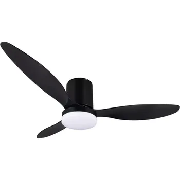 Stropní ventilátor Trio Leuchten R64202132 GOTEBORG - Stropní LED černý ventilátor s dálkovým ovladačem, LED 20W, 2700-6000K, Ø 132cm (LED stropní ventilátor stmívatelný ovladačem s možností změny barvy světla)