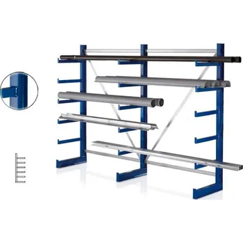 Dílenský regál META Konzolový regál jednostranný typ 97832