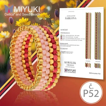 ostatní stavebnice Rukodělná korálková stavebnice MIYUKI. Stavebnice prstenu COLOR Line no. P52