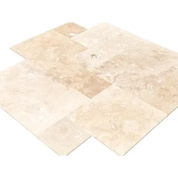 Dlažba Travertin Cappuccino, tmelený, obklad / dlažba set tl. 1,2 cm