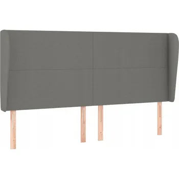 Čelo postele Uszak 163x23x118/128 cm, tmavě šedé