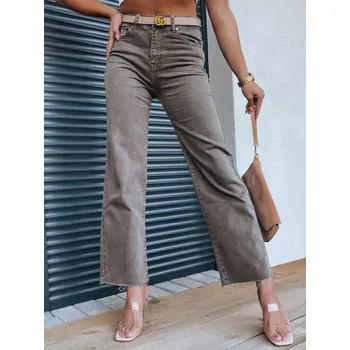 Dámské džíny Hnědé široké džíny NARIN UY1329 Velikost: L