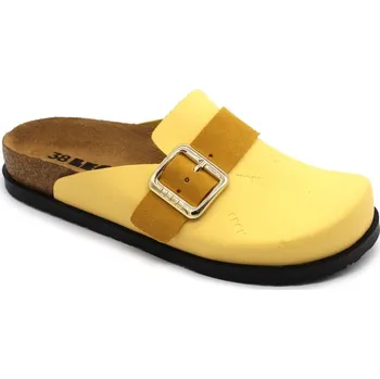Dámská zdravotní obuv Leon 7000 Dámské korkové pantofle na platformě - Žlutá Velikost: 39