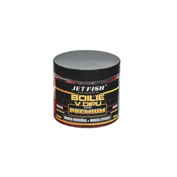 Boilies JetFish Jet Fish Premium clasicc boilie v dipu MANGO MERUŇKA 20 mm 200ml