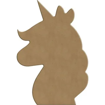 Výtvarná sada Gomille Dřevěný výřez k dekoraci Gomille, 11x17 cm - Hlava jednorožce
