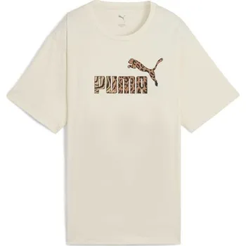 Dámské tričko Dámské triko Puma ESSENTIALS GRPHIC ANIMAL RELXED TEE XS Béžová, Hnědá