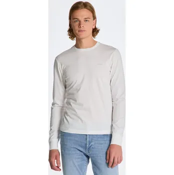 Pánské oblečení TRIČKO GANT SLIM MERC JERSEY LS T-SHIRT WHITE