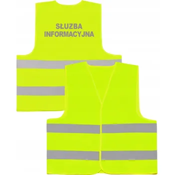 Pánská vesta Vesta INFORMAČNÍ SLUŽBA s výrazným reflexním nápisem EN ISO 4XL
