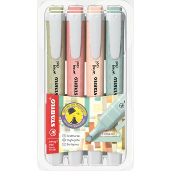 Zvýrazňovač Stabilo Zvýrazňovač - STABILO swing cool NatureCOLORS - 4 ks sada 540731