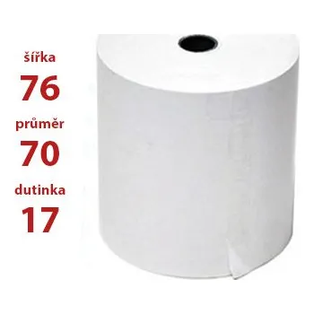 Kotouček do pokladny a tiskárny štítků Kotoučky papírové 76/70/17
