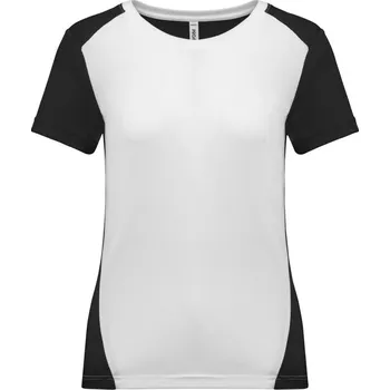 Dílna Kariban Tričko PA 4015, sportovní, krátký rukáv, dámské COT20401591003-white/black L Bílá/černá
