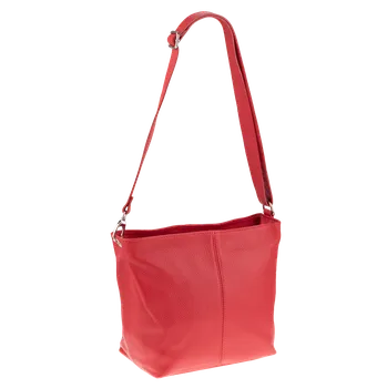 NovaKabelka.cz Kožená italská crossbody kabelka Prisca Rossa Chiaro