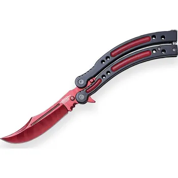 kapesní nůž Joker motýlek Aluminium Counter Strike Go Black/Red Butterfly 100 mm