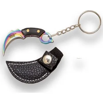 Joker přívěsek Karambit Rainbow 56 mm