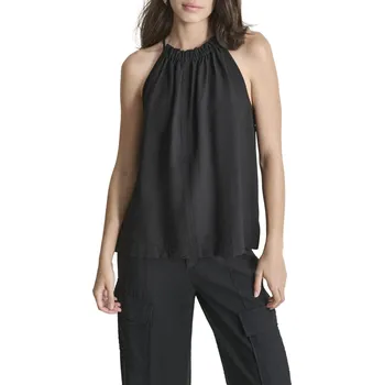 Dámské tričko TRIČKO DKNY S/L HLTR CRNKL BLSE BLACK