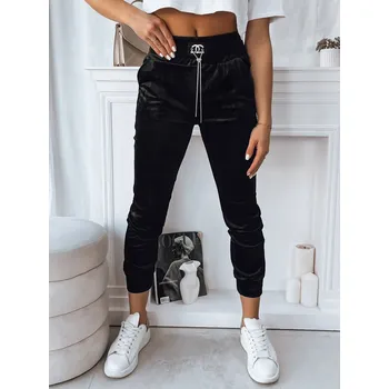 Černé velurové tepláky AVENUE UY1761 Velikost: XL/2XL