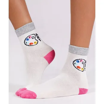 Ponožky YO SKA157G smetanové ART velikosti ponožek: 20-22 ( EUR vel. 31-34)