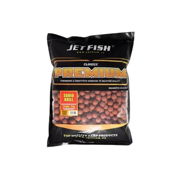 Boilies JetFish Jet Fish Premium clasicc boilie 24mm ŠVESTKA ČESNEK 5kg