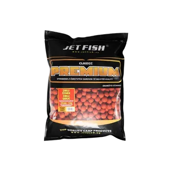 Boilies JetFish Jet Fish Premium clasicc boilie 24mm CHILLI ČESNEK 5kg