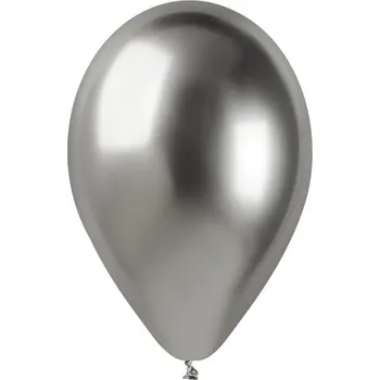Balónek Svet balonku Balónik chrómový strieborný 33 cm 50 ks