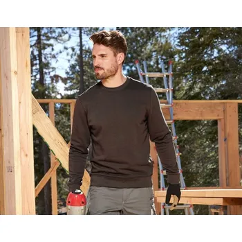 Pánská mikina e.s. Pracovní tricko mikina velikost XL hnědá Strauss Pracovní oblečení