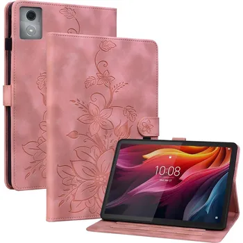 Pouzdro na tablet Flowers zavírací pouzdro na Lenovo Tab K11 Plus - růžové