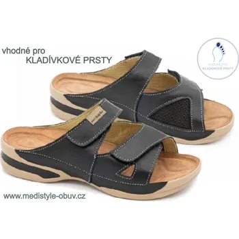 Dámská zdravotní obuv MEDISTYLE MARUŠKA 5M-E16/H zdravotní pantofel ČERNÝ, --- - 42