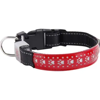 Obojek pro psa USB svítící obojek pro psy Barva: Červená, Velikost: L