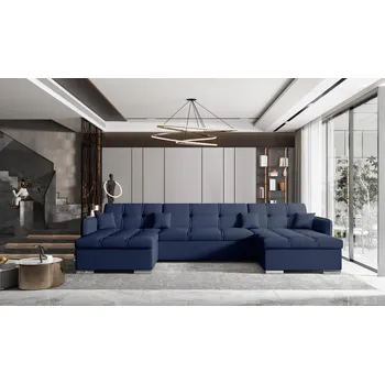 Sedací souprava Rozkládací rohová sedačka LAKI U modrá