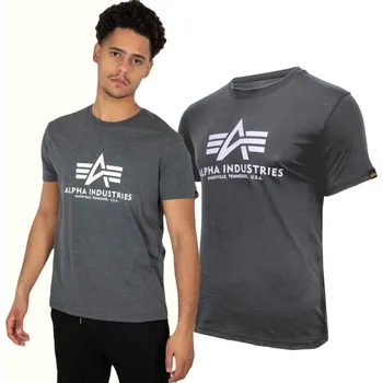 Pánské tričko Tričko Alpha Industries Basic 100501 136 Tmavě šedé L