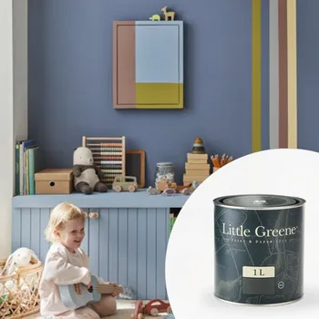 barva na zeď Little Greene Omyvatelná barva do dětského pokoje na stěny - Matná - 1L - Intelligent Eggshell Vyberte odstín:: Trumpet (196)