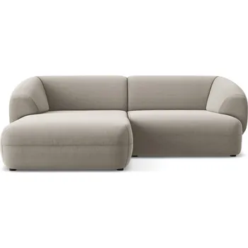 Pohovka Béžová sametová rohová pohovka (levý roh) Moana – Makamii ID_1731192