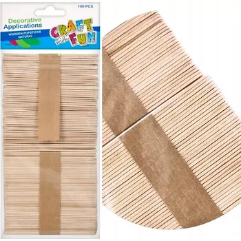 Obraz Dřevěné tyčinky OZDOBNÉ Dekorace SADA Balení 100 kusů CraftFun