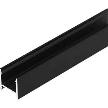 LED lišta Profil WIRELI LEVEL12 C/U1 černý elox, 2m (metráž)