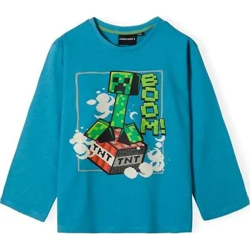 Dívčí tričko TRIKO MINECRAFT dlouhý rukáv (modré) Velikost: 12