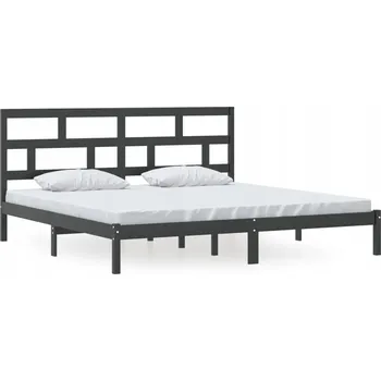 Postel Dřevěná manželská postel Zakito Home 200x200 cm černá