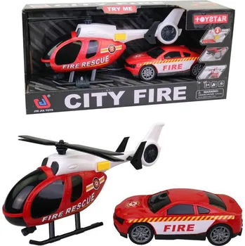 Vtrtulník s hasičským vozem