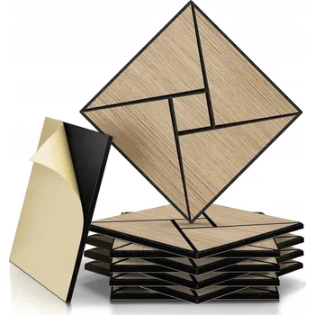 akustická pěna SAMOLEPICÍ AKUSTICKÉ PANELY DÝHA BARVA OŘECH 10 KS 30X30X1,2 CM IZOLAČNÍ