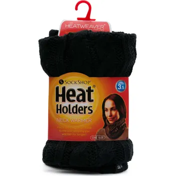 Šála Dámský zimní nákrčník Heat Holders black černá