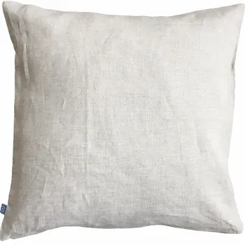 Polštář LNĚNÉ. Tkané a šité v Jeseníkách. povlak na polštářek V barvách mořského písku Velikost: 45x45 cm, Typ polštáře: s lemem