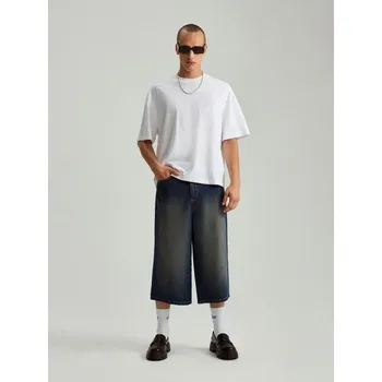 Pánská móda Džínové kraťasy - 34 - House - ocelově modrá - 661CY-95J