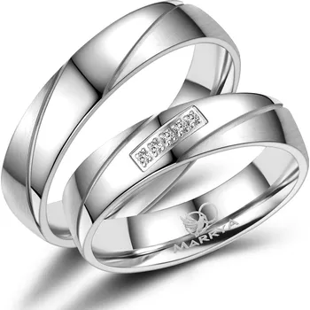 Prsten MARRYA® Dámský snubní prsten Stříbro 925 - velikost 60 - SI-09D-60