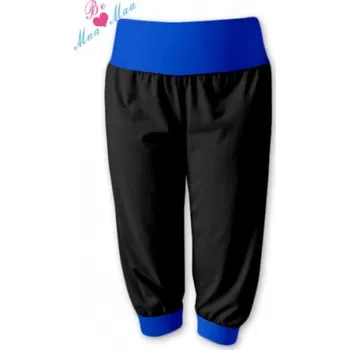 Be MaaMaa Sportovní 3/4 legíny CAPRI - černé/tm.modrá