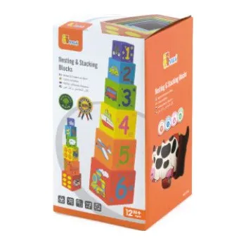 Dřevěná hračka Dřevěné stavěcí kostky 6 ks