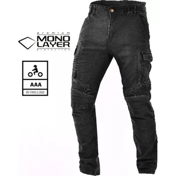 Moto kalhoty Trilobite Acid Scrambler 2.0 monolayer AAA men black jeans vel. 42