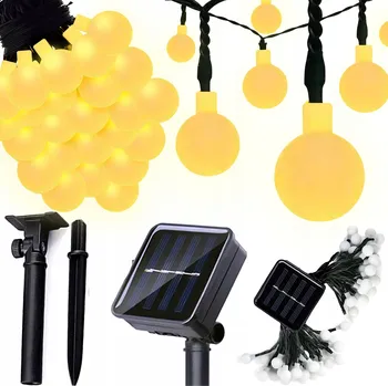 Vánoční světelná dekorace Girlanda DOMAREX 450 cm solární